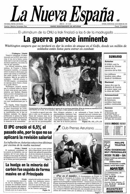 Portada Miércoles 16 de  de 1991