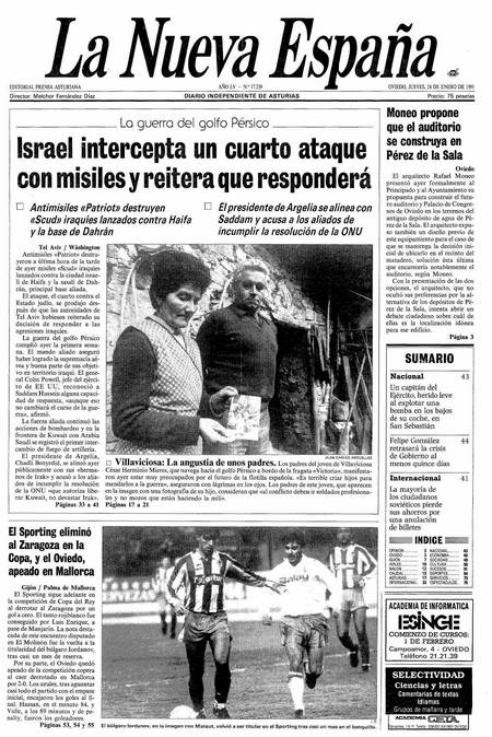 Portada Jueves 24 de  de 1991