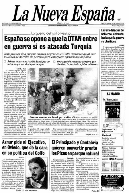 Portada Sábado 26 de  de 1991