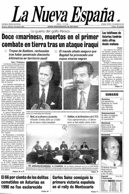 Portada Jueves 31 de  de 1991