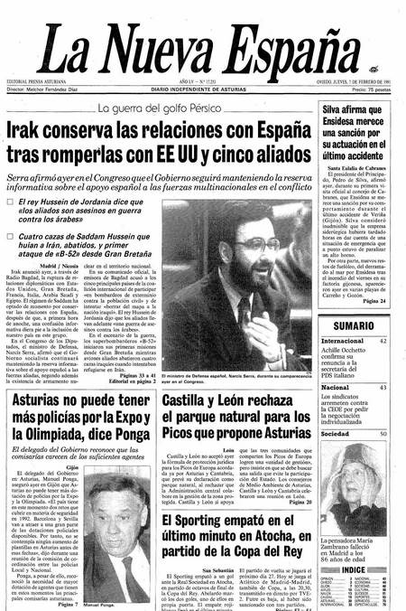 Portada Jueves 7 de  de 1991