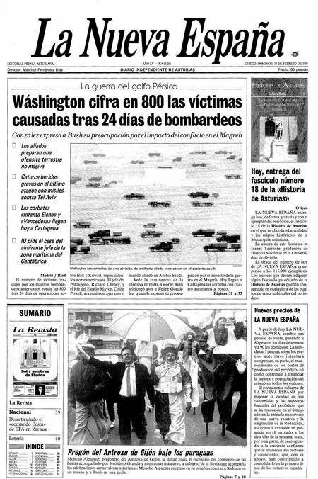 Portada Domingo 10 de  de 1991