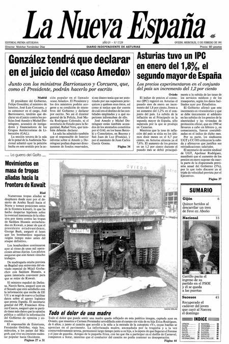 Portada Miércoles 13 de  de 1991
