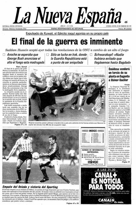 Portada Jueves 28 de  de 1991