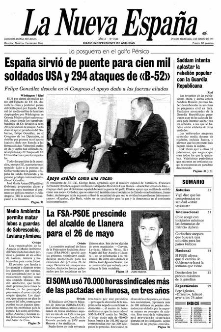 Portada Miércoles 6 de  de 1991