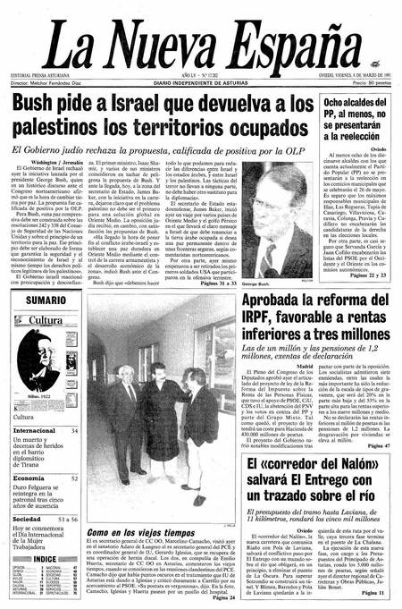 Portada Viernes 8 de  de 1991