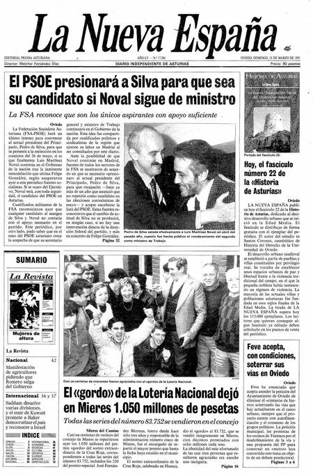 Portada Domingo 10 de  de 1991