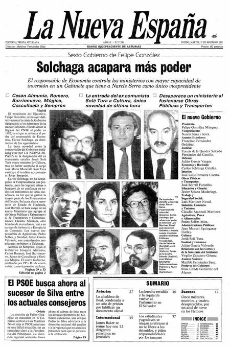 Portada Martes 12 de  de 1991