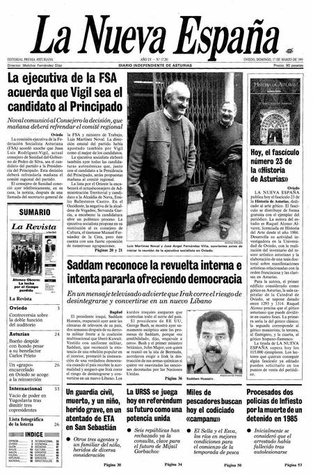 Portada Domingo 17 de  de 1991