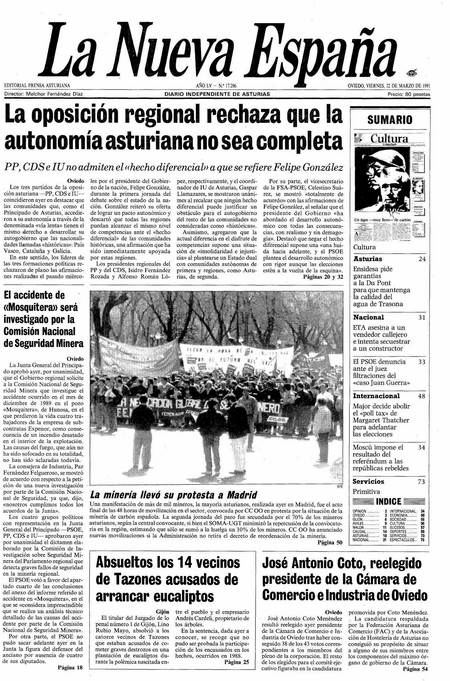 Portada Viernes 22 de  de 1991