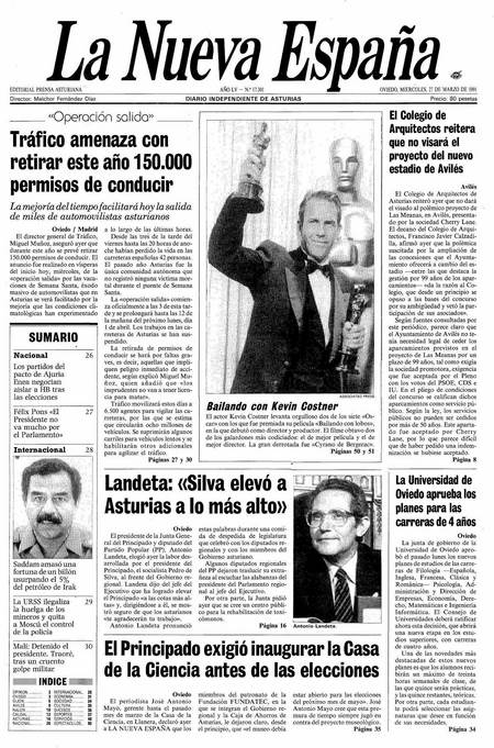 Portada Miércoles 27 de  de 1991