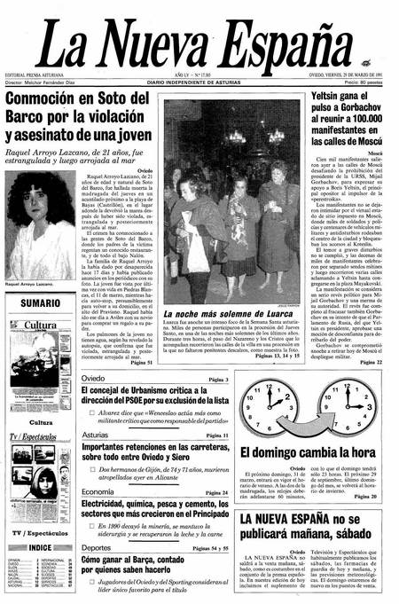 Portada Viernes 29 de  de 1991