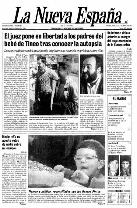 Portada Miércoles 3 de  de 1991