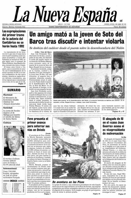 Portada Jueves 4 de  de 1991