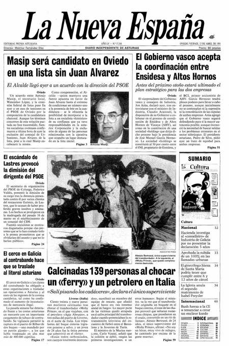 Portada Viernes 12 de  de 1991