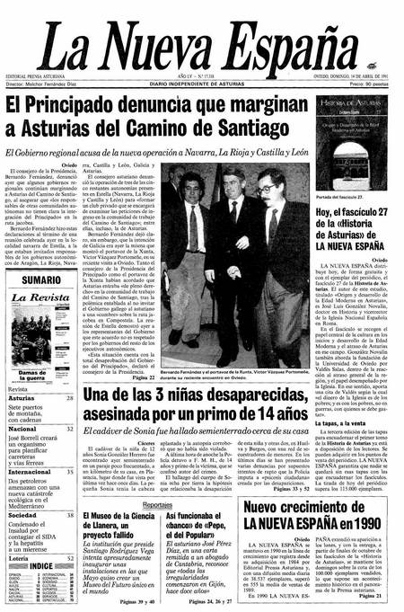 Portada Domingo 14 de  de 1991