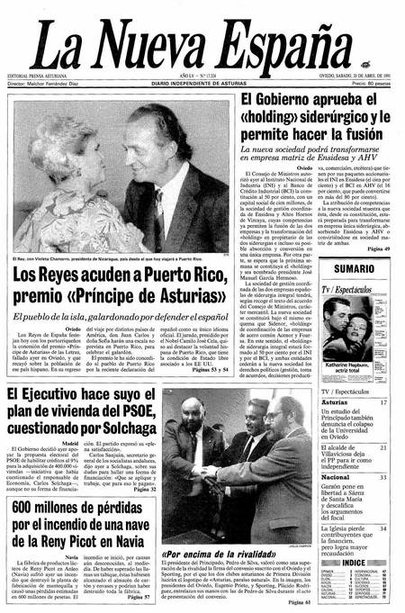 Portada Sábado 20 de  de 1991
