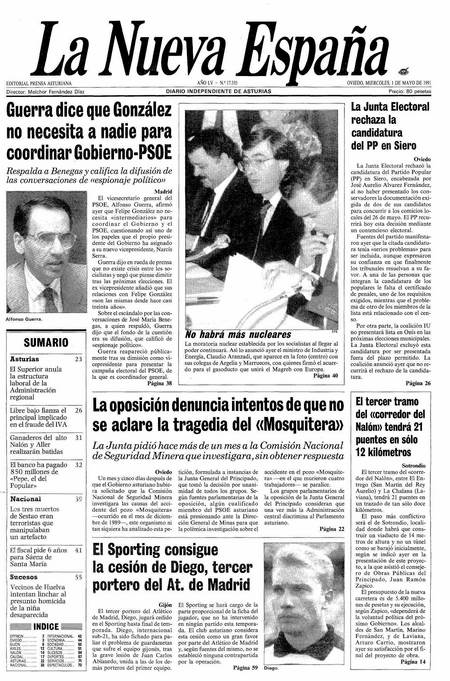 Portada Miércoles 1 de  de 1991