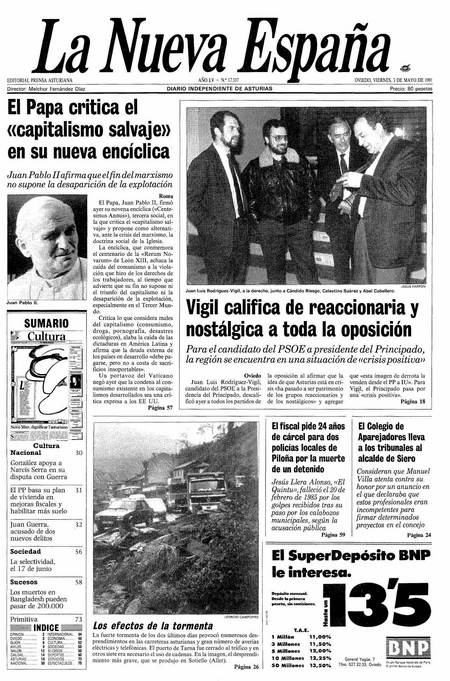 Portada Viernes 3 de  de 1991