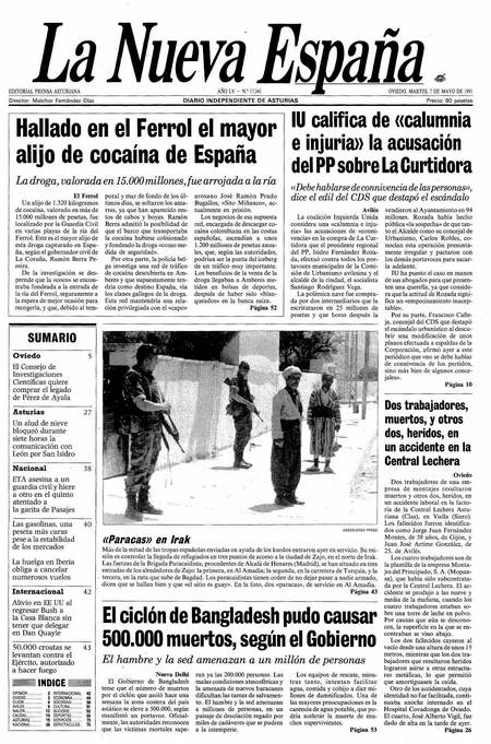 Portada Martes 7 de  de 1991