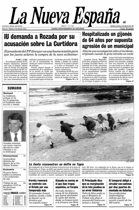 Portada Jueves 9 de  de 1991