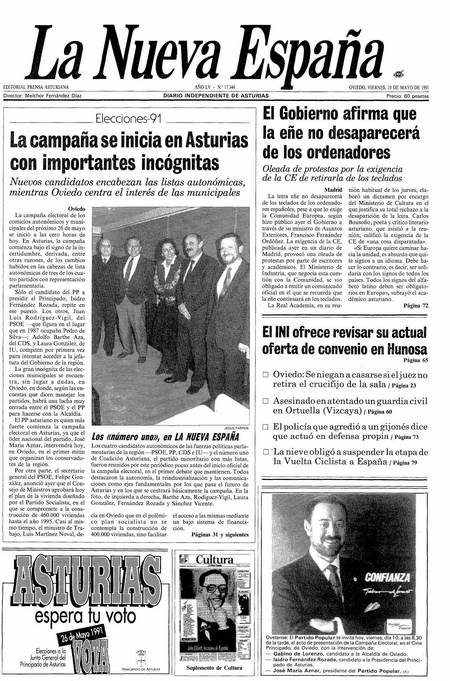 Portada Viernes 10 de  de 1991