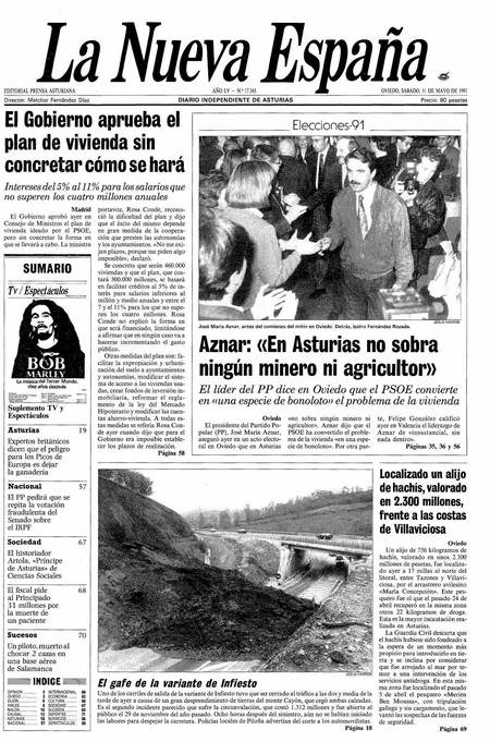 Portada Sábado 11 de  de 1991