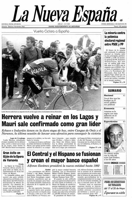 Portada Miércoles 15 de  de 1991