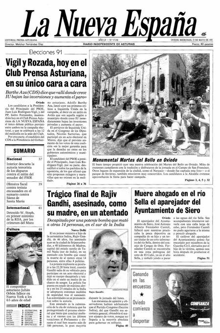 Portada Miércoles 22 de  de 1991