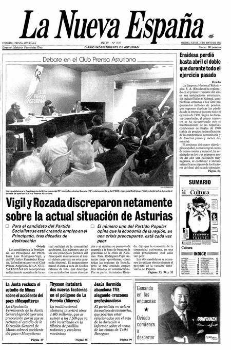 Portada Jueves 23 de  de 1991