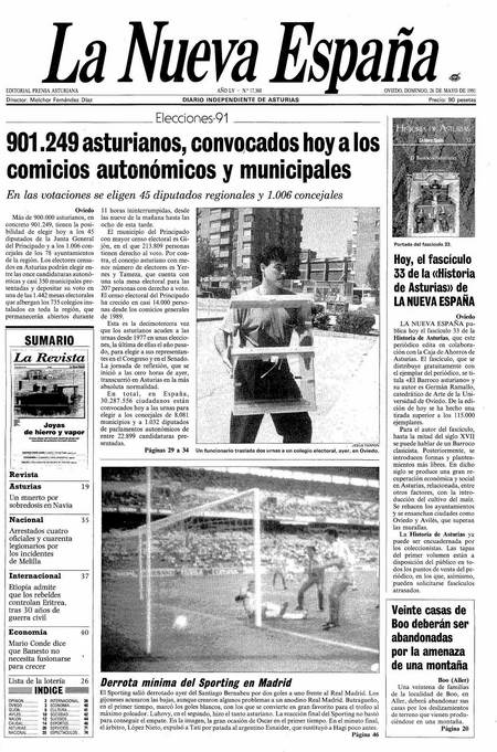 Portada Domingo 26 de  de 1991