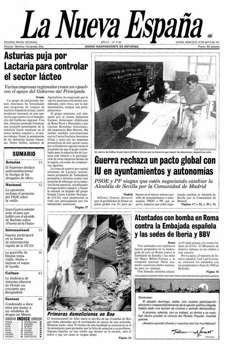 Portada Miércoles 29 de  de 1991