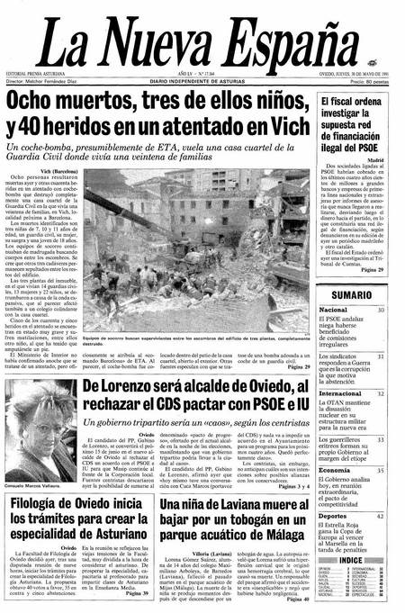 Portada Jueves 30 de  de 1991