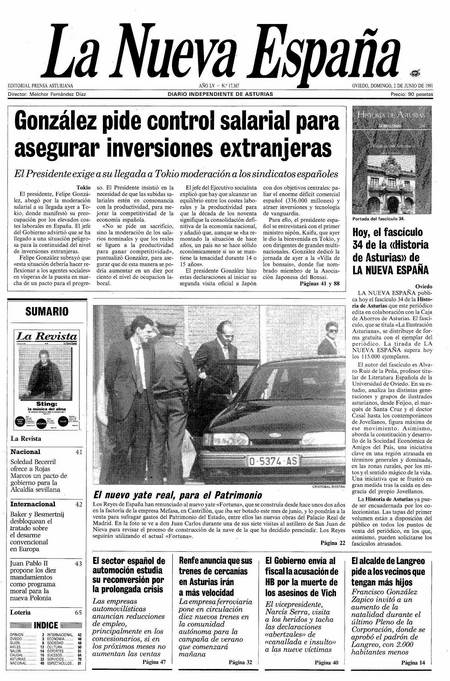 Portada Domingo 2 de  de 1991