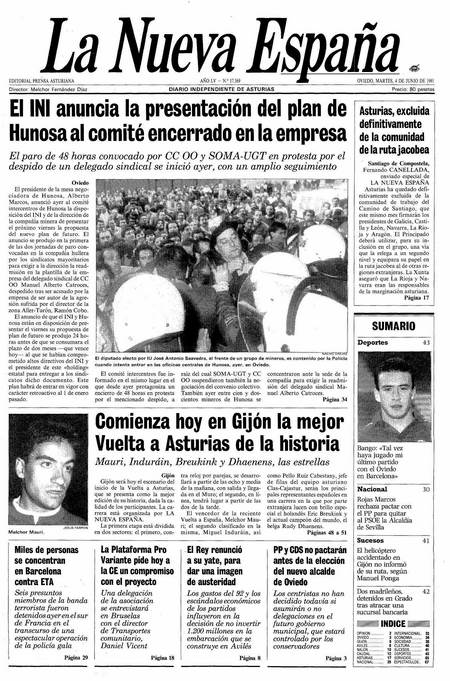 Portada Martes 4 de  de 1991