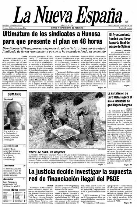 Portada Martes 11 de  de 1991