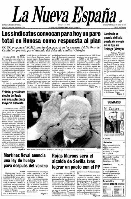 Portada Viernes 14 de  de 1991