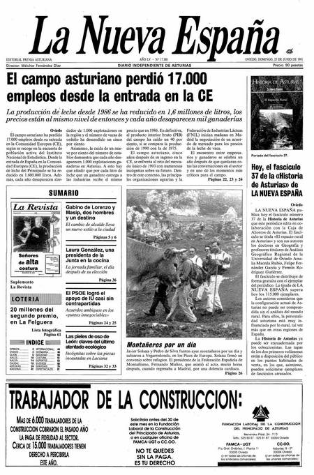 Portada Domingo 23 de  de 1991