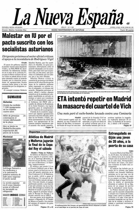 Portada Lunes 24 de  de 1991