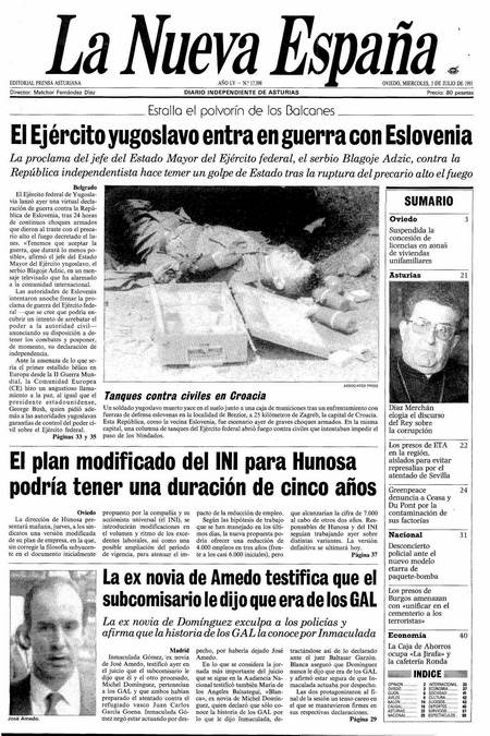 Portada Miércoles 3 de  de 1991
