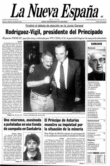 Portada Miércoles 10 de  de 1991