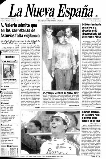 Portada Domingo 14 de  de 1991