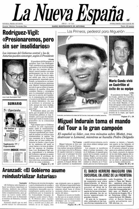 Portada Sábado 20 de  de 1991