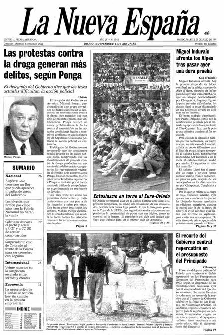 Portada Martes 23 de  de 1991