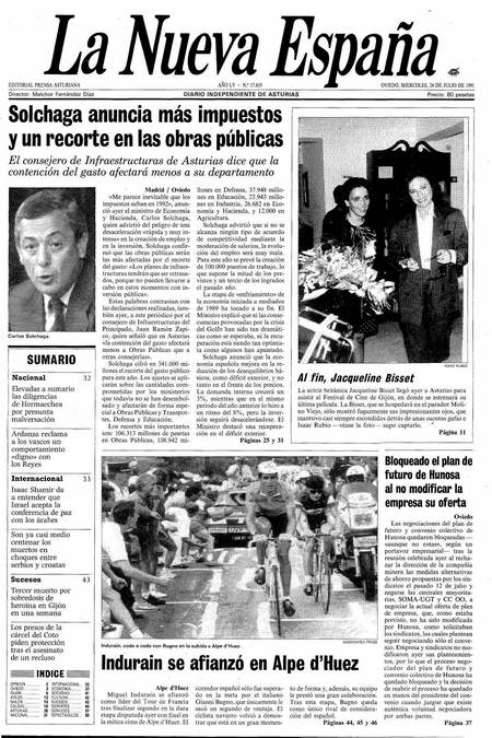 Portada Miércoles 24 de  de 1991