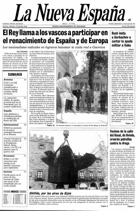 Portada Miércoles 31 de  de 1991