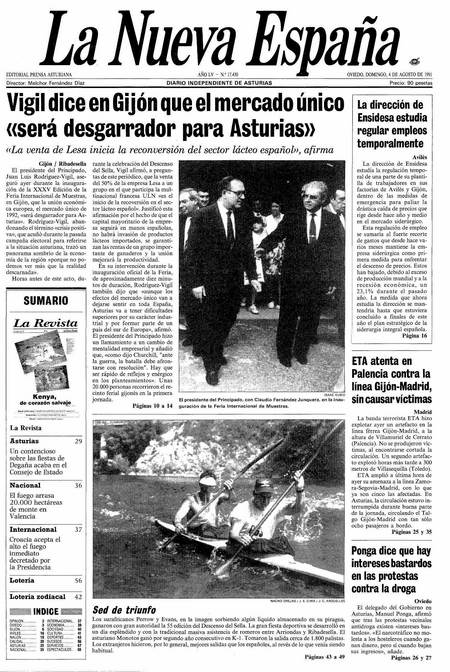 Portada Domingo 4 de  de 1991