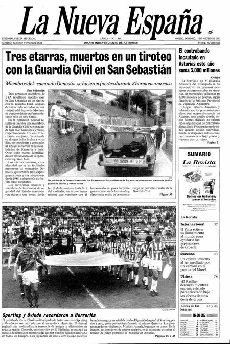 Portada Domingo 18 de  de 1991