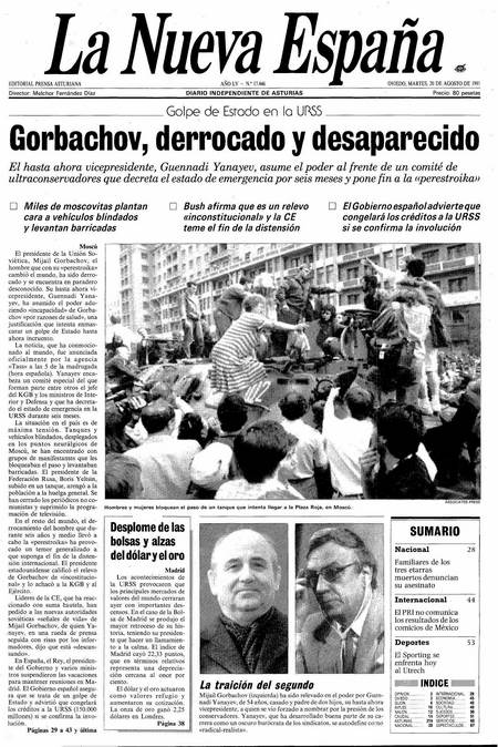 Portada Martes 20 de  de 1991