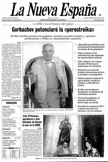 Portada Viernes 23 de  de 1991